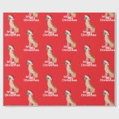 Dane Holiday Weihnachten Frohe Weihnachtsmannmütze Geschenkpapier (Flach)