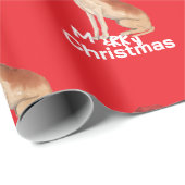 Dane Holiday Weihnachten Frohe Weihnachtsmannmütze Geschenkpapier (Rolleneckpunkt)