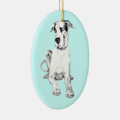 Dane-R-Us Dog Art Keramik Ornament (Rechts)