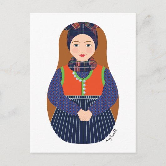 Dane, Rømø Matryoshka Postcard Postkarte (Vorderseite)