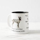 Däne-Vokabular Zweifarbige Tasse (Vorderseite Links)