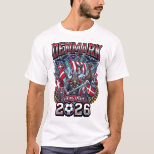 Dänemark 2026 Personalisiertes Fußball-Fan-T-Shirt T-Shirt