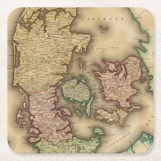 Dänemark 2 rechteckiger pappuntersetzer (Vorderseite)
