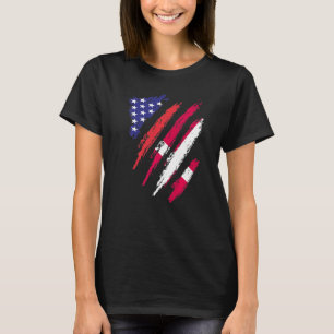 Dänemark American Grown Flag USA Patriot Heritage T-Shirt