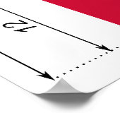 Dänemark-Anteil, dänische Flagge Poster (Ecke)