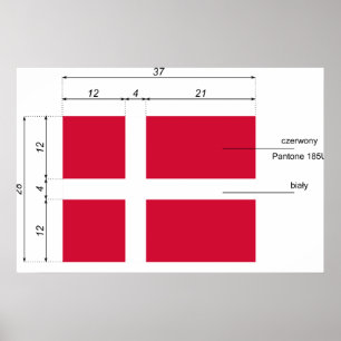 Dänemark-Anteil, dänische Flagge Poster
