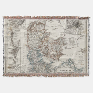 Dänemark-Atlas-Karte mit 5 Einfügungskarten Decke