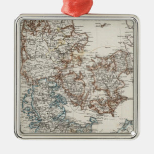 Dänemark-Atlas-Karte mit 5 Einfügungskarten Ornament Aus Metall