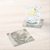 Dänemark-Atlas-Karte mit 5 Einfügungskarten Rechteckiger Pappuntersetzer (Vor Ort)