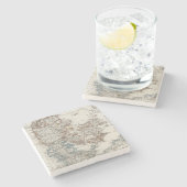 Dänemark-Atlas-Karte mit 5 Einfügungskarten Steinuntersetzer (Seitenansicht)