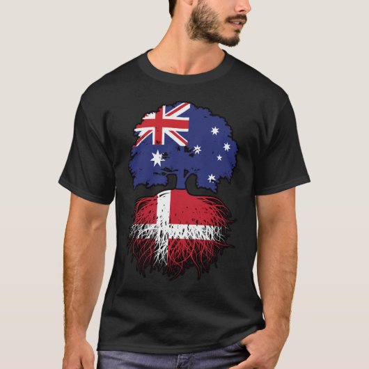 Dänemark Australisch Australien Tree Roots T-Shirt (Vorderseite)