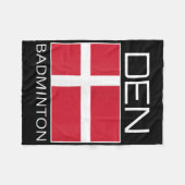 Dänemark Badminton Team Danish Athlete Den Flag Pr Fleecedecke (Vorderseite (Horizontal))
