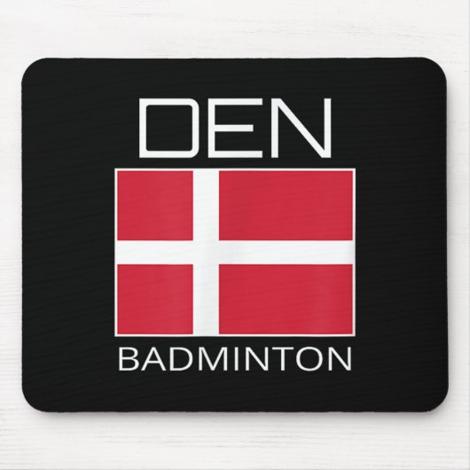Dänemark Badminton Team Danish Athlete Den Flag Pr Mousepad (Vorne)