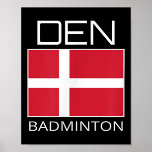 Dänemark Badminton Team Danish Athlete Den Flag Pr Poster