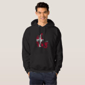 Dänemark beunruhigte Flagge Hoodie (Vorne ganz)