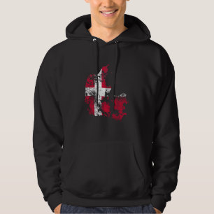 Dänemark beunruhigte Flagge Hoodie