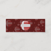 Dänemark-Blasen-Flagge Mini Visitenkarte (Rückseite)