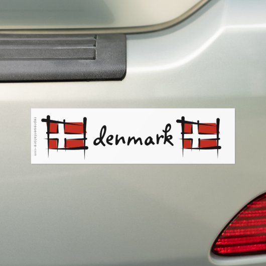 Dänemark-Bürsten-Flagge Autoaufkleber (Auf Auto)