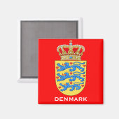 Dänemark Coat of Arms Gift Magnet (Vorderseite/Rückseite)