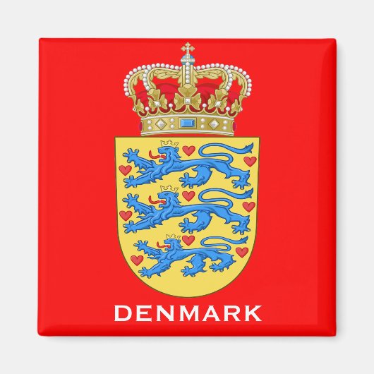 Dänemark Coat of Arms Gift Magnet (Vorne)