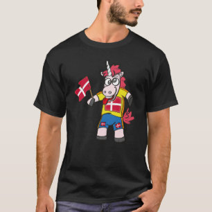 Dänemark Crazy Unicorn T-Shirt
