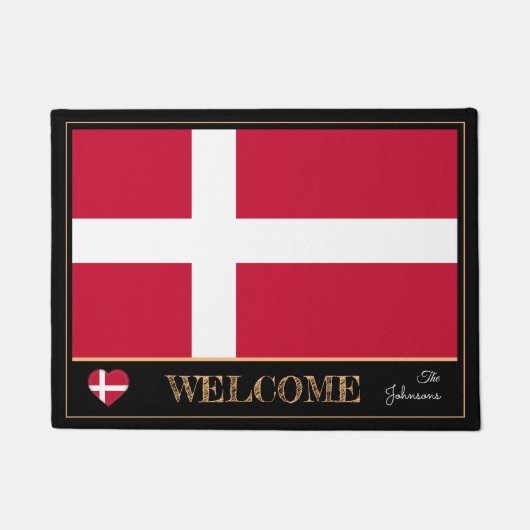 Dänemark & Dänemark Flag house mattes/sports Welco Fußmatte (Vorderseite)