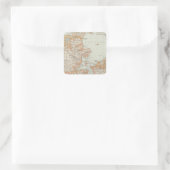 Danemark - Dänemark Karte Quadratischer Aufkleber (Tasche)