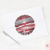 dänemark Dänisch Österreichisch Österreich Baum Runder Aufkleber (Umschlag)