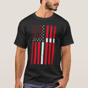 Dänemark Dänische Flag Football Fußball Sport T-Shirt