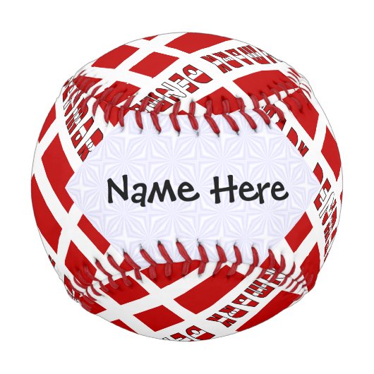 Dänemark dänische Flagge geteerte schwarze Persona Baseball (Vorderseite)