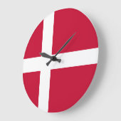 Dänemark (dänische Flagge) Große Wanduhr (Winkel)