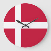 Dänemark (dänische Flagge) Große Wanduhr (Vorderseite)