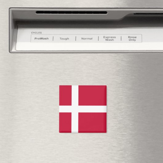 Dänemark (dänische Flagge) Magnet (In Situ (Geschirrspüler))