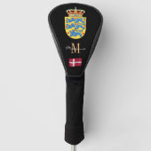 Dänemark, dänische Flagge, Mit Monogramm Golf Club Headcover (Vorderseite)