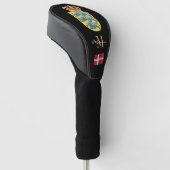 Dänemark, dänische Flagge, Mit Monogramm Golf Club Headcover (angewinkelt)