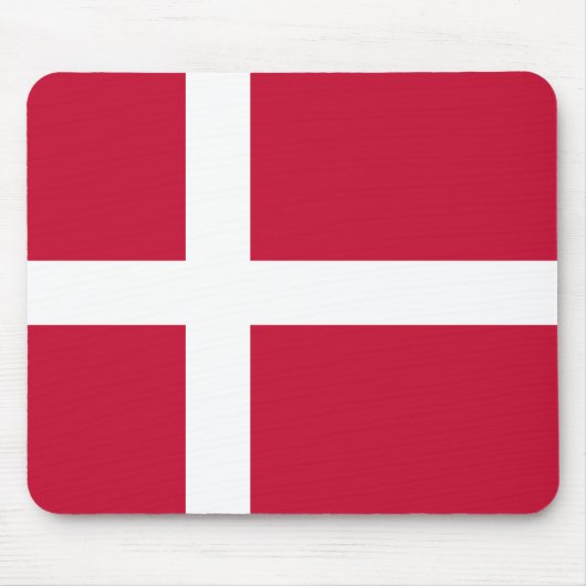 Dänemark (dänische Flagge) Mousepad (Vorne)