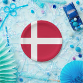 Dänemark (dänische Flagge) Pappteller (Party)