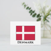 Dänemark (dänische Flagge) Postkarte (Stehend Vorderseite)