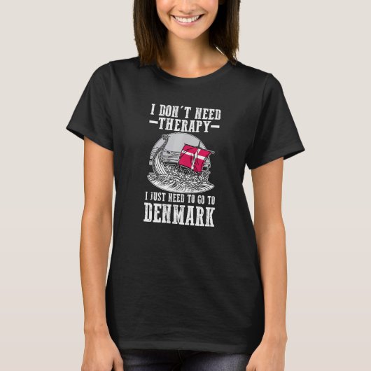 Dänemark Dänische Flagge T-Shirt (Vorderseite)