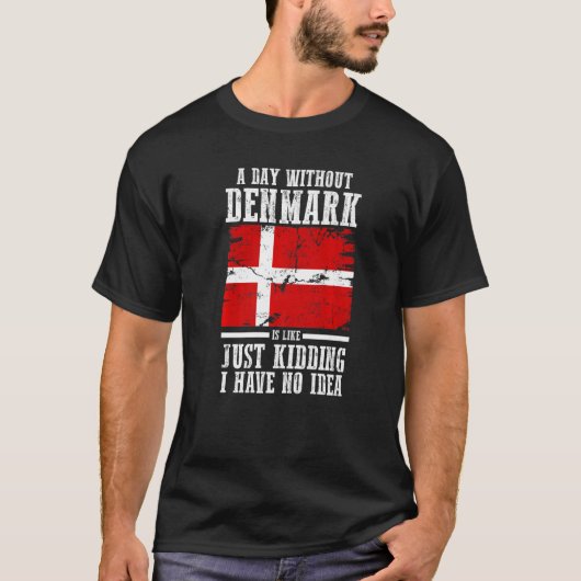 Dänemark dänische Flagge T-Shirt (Vorderseite)