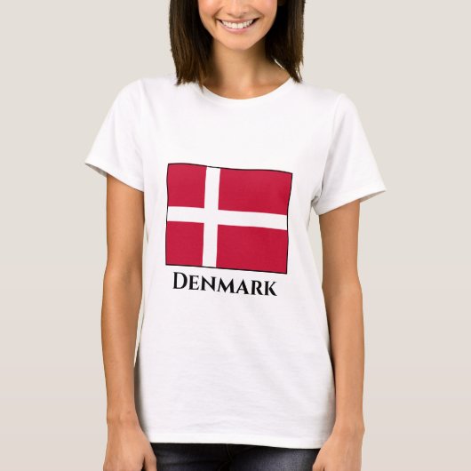 Dänemark (dänische Flagge) T-Shirt (Vorderseite)