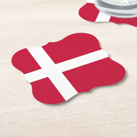 Dänemark (dänische Flagge) Untersetzer (angewinkelt)