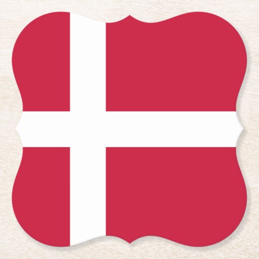 Dänemark (dänische Flagge) Untersetzer (Vorderseite)