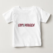 Dänemark Dänische Flaggenfarben Typografie Baby T-shirt (Vorderseite)
