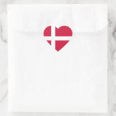 Dänemark - Dänische Nationalflagge Herz-Aufkleber (Tasche)