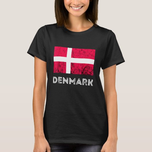 Dänemark Dannebrog Dänische Flagge Dansk Roots Dän T-Shirt (Vorderseite)