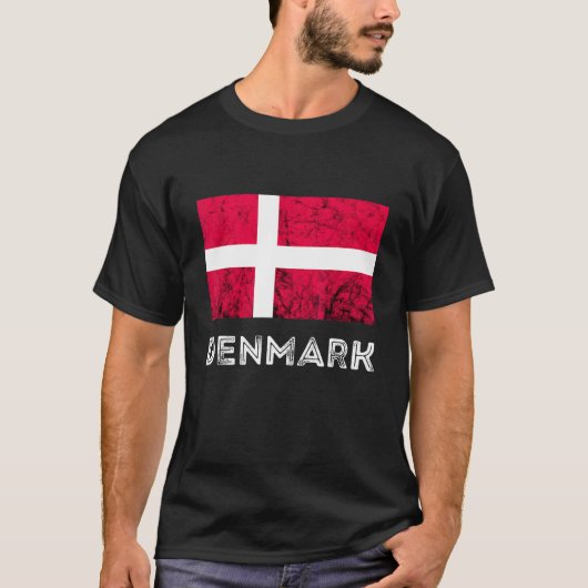 Dänemark Dannebrog Dänische Flagge Dansk Roots Dän T-Shirt (Vorderseite)
