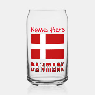 Dänemark Dannebrog Flagge Rot Personalisierung Dosenglas