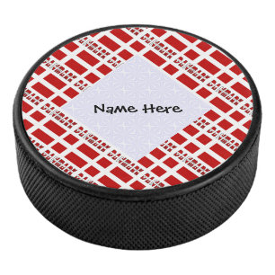 Dänemark Dannebrog Kacheln Personalisiert Eishockey Puck