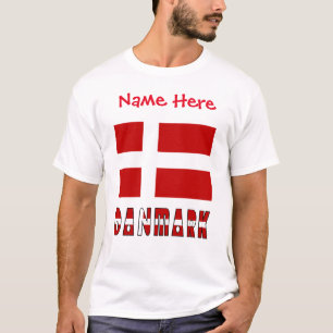 Dänemark Dannebrog Rot Personalisierung T-Shirt